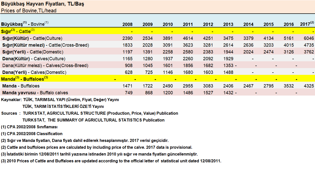 Türiye�deki Büyükbaş Hayvan Fiyatlarını biliyor musunuz? Muhasebe News